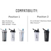 BlenderBottle Magnet for Holding Shaker Bottles to Gym Equipment, Black(Straws 2 Pack)