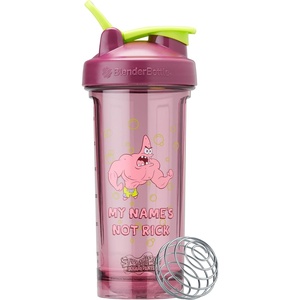 BlenderBottle Justice League ProSeries Tritan Shaker Bottle 28 oz Red/Black(My Names Not Rick)
