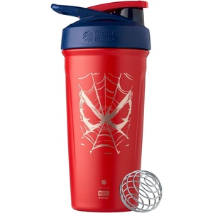 BlenderBottle Marvel Sport Flip Insulated Shaker Bottle 24 oz Spiderman Web(Spiderman Web)